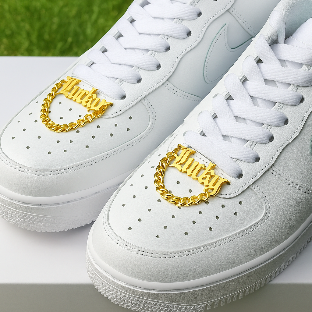 Custom 1 Pair Name Shoe Buckle Stainless Steel Cuban Chain Personalized Fashion Nickname Clip Accessories Jewelry Boyfriend Gift