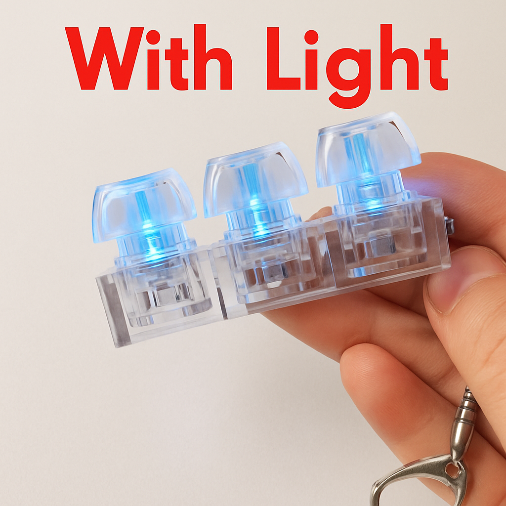 Teclas Mecánicas Anti-Estrés con LED – Juguete Sensorial Relajante