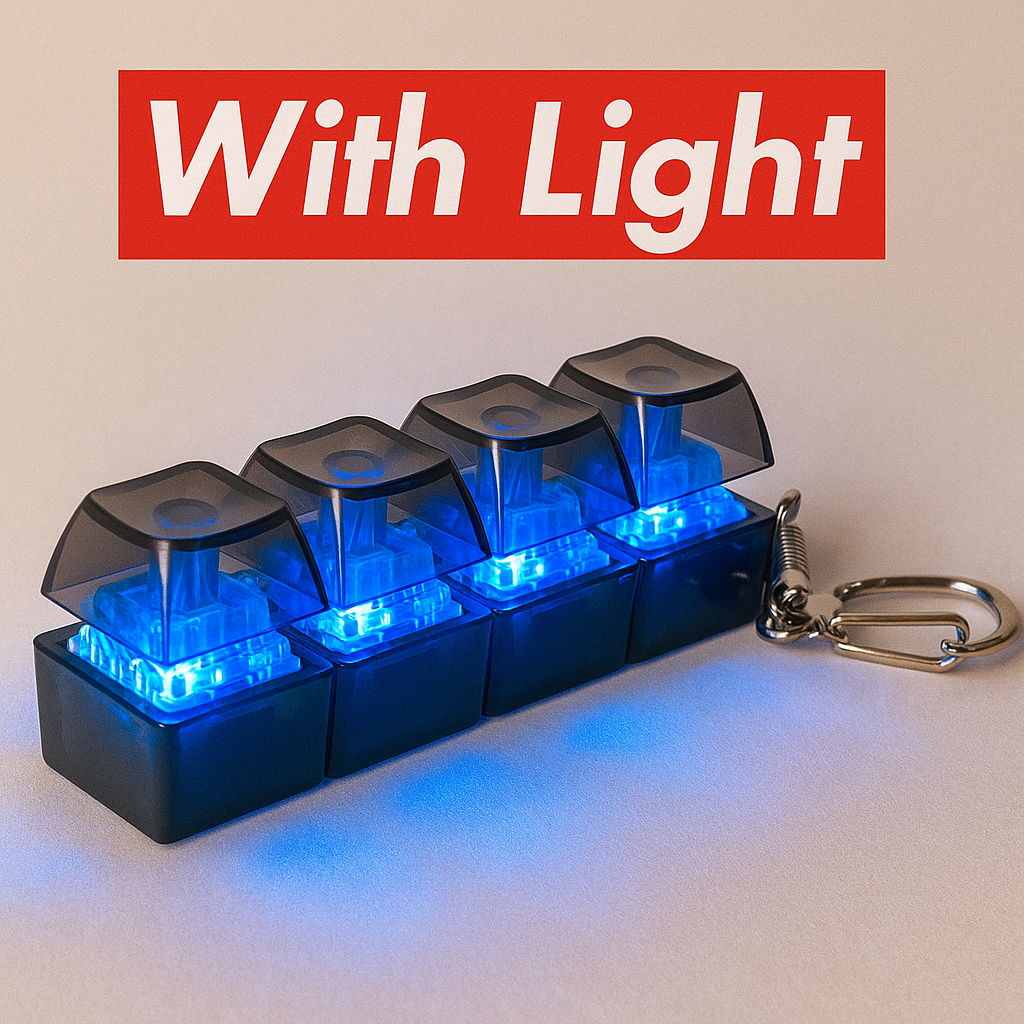 Teclas Mecánicas Anti-Estrés con LED – Juguete Sensorial Relajante