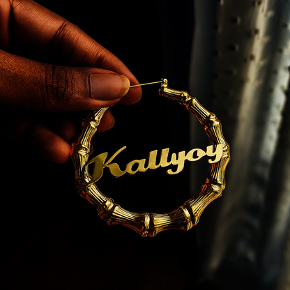 Earrings Bamboo Style Personality Name Drop Earring Hiphop Sexy