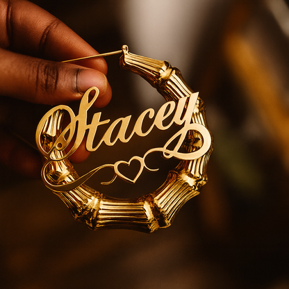 Earrings Bamboo Style Personality Name Drop Earring Hiphop Sexy