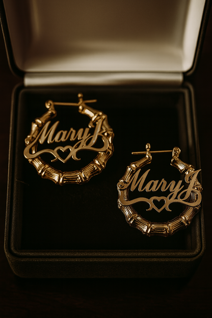 Earrings Bamboo Style Personality Name Drop Earring Hiphop Sexy