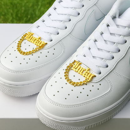 Custom 1 Pair Name Shoe Buckle Stainless Steel Cuban Chain Personalized Fashion Nickname Clip Accessories Jewelry Boyfriend Gift